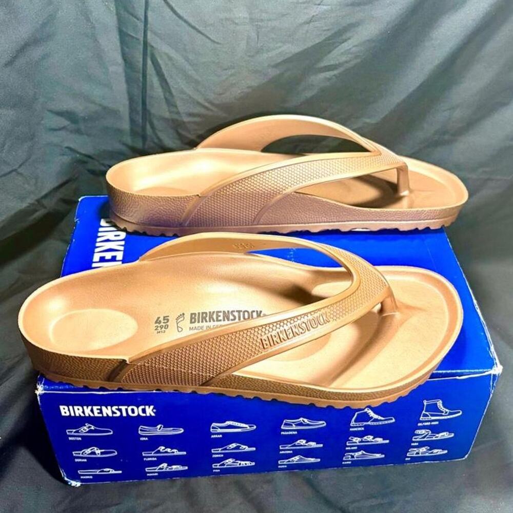 🚨 NEW Birkenstock Honolulu EVA Metallic Copper Flip Flop Sandals- Size 12. 🩴